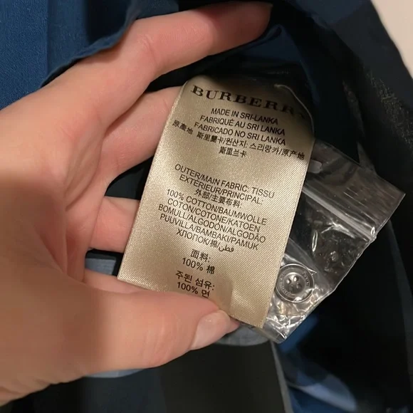 Burberry Blue Polo Collar Raglan Dress